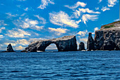 Views of Anacapa Island from a boat in Channel Islands National Park