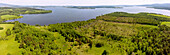 Lipno-Stausee aus der Luft, Moldautal, Tschechien