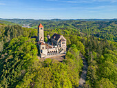 Wachenburg auf dem Wachenberg, Weinheim, Odenwald, GEO-Naturpark, Bergstraße-Odenwald, Baden-Württemberg, Deutschland