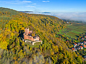 Landeck Castle above Klingenmünster, German Wine Route, Palatinate Forest, Wasgau, Southern Wine Route, Rhineland-Palatinate, Germany