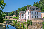 Weilerbach Castle near Bollendorf on the Sauer, Sauer Valley, Bollendorf, Eifel, Rhineland-Palatinate, Germany