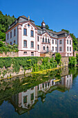 Weilerbach Castle near Bollendorf on the Sauer, Sauer Valley, Bollendorf, Eifel, Rhineland-Palatinate, Germany