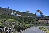 Observatorien auf der Caldera von La Palma, Kanarische Inseln, Spanien