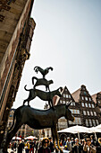 Bremen Town Musicians, bronze sculpture, artist Gerhard Marcks, Hanseatic City of Bremen, Germany