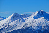 Blick auf Kuhmesser und Kellerjoch, vom Wiedersberger Horn, Kitzbüheler Alpen, Tirol, Österreich