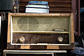 Pune, India, Antique radio on sale
