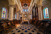 Interior view of the Saint Martin church in Yport, Normandy, France