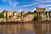 Ruins of Chepstow Castle on the River Wye, Chepstow, Monmouthshire , Wales, United Kingdom, Europe