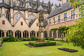 Courtyard and cloister of the St. Viktor Catholic Church in Xanten, Lower Rhine, North Rhine-Westphalia, Germany, Europe