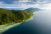 Aerial view Mansuar Island, Raja Ampat, West Papua, Indonesia