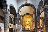 Nave of the Basilica of San Giacomo, Bellagio, Lake Como, Lombardy, Italy