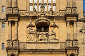 Detail of the Tower of the Five Orders, Bodleian Library, Oxford University, Oxford, Oxfordshire, England, United Kingdom, Europe