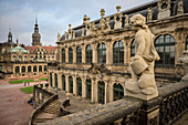View over the Dresden Zwinger towards the Green Vault and the Sanctissimae Trinitatis Cathedral, Dresden, Free State of Saxony, Germany, Europe