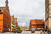 Dinkelsbühl, market square, between Munster Sankt Georg and Weinmarkt, Romantic Road, Bavaria, Germany