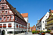 Nördlingen, Market Square, with City Hall, Romantic Road, Bavaria, Germany