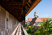Nördlingen, walkway in the city wall, walkable, totally around the whole city, romantic road, Bavaria, Germany