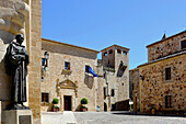 Caceres, Spain, Extremadura, historical old court, even today, still, pure Middle Ages