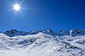 Mannlkarkopf, Gabler and Reichenspitze from the Zittau Hut, Hohe Tauern National Park, Zillertal Alps, Tyrol, Austria