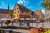 Place des Unterlinden of Colmar in Alsace, France