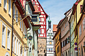 Historical buildings in Rothenburg ob der Tauber, Middle Franconia, Bavaria, Germany
