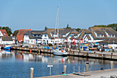 Harbor with sailing boat, Vitte, Hiddensee Island, Mecklenburg-Western Pomerania, Germany