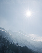 Winterliche Bergwelt im Allgäu, Oberstdorf, Bayern, Deutschland