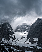The Blaueis Glacier in the Berchtesgaden Alps, Ramsau, Germany