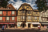 Half-timbered houses in the historic old town of Kaysersberg, Alsace, France