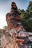 Rock needle at Rötzenfels, Gossersweiler-Stein, Palatinate Forest, Rhineland-Palatinate, Germany