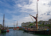 Großbritannien, England, Cornwall, Charlestown bei Saint Austell, Boote im Hafenbecken