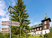 Vila Vlasta im Kurort Karlova Studánka im Altvatergebirge in Mährisch-Schlesien in Tschechien