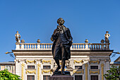 The Goethe Monument on the Naschmarkt in front of the Old Stock Exchange in Leipzig, Saxony, Germany