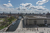 View over Berlin from the roof of the cathedral in Berlin, Germany.