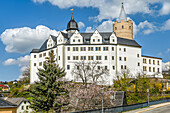Aussicht auf Schloss Wildeck in Zschopau, Sachsen, Deutschland 