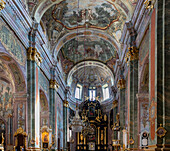 Lublin Cathedral, Cathedral of John the Baptist and John the Evangelist (Archikatedra Lubelska, Katedra) with illusionistic paintings in Lublin in Lubelskie Voivodeship of Poland