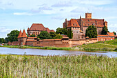 Marienburg (Zamek w Malborku) on the banks of the Nogat in Malbork in the Pomorskie Voivodeship of Poland
