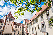 Innenhof Hohes Schloss, Altstadt, Füssen, Allgäu, Bayern, Deutschland