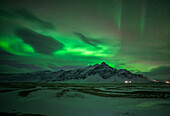 Northern lights along the Ring Road, Iceland