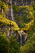 Small waterfall between the rocks, Rabaçal, Madeira, Portugal