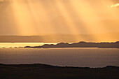 Ausblick von The Quairing, Isle of Skye, Schottland, Vereinigtes Königreich