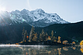 Atmospheric pictures from Eibsee in autumn