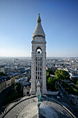 Bell tower of the Sacré-Cœur Basilica of Montmartre, Paris, Île-de-France, France, Europe