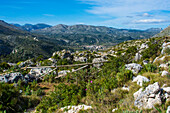 Mountain village Val d. Ebo, with several sinkholes, up to 120 meters deep, fenced, see picture, in the Sierra Mariola, Costa Blanca, Spain