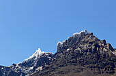 Chile; Südchile; Region Magallanes; Gebirge der südlichen Cordillera Patagonica; Nationalpark Torres del Paine; Berggipfel am Refugio Grey