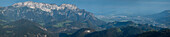 Panoramic view of Untersberg near Salzburg and Salzburg city, Salzburg, Austria