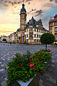 The town hall on the market in the historic old town of the skat town of Altenburg, Thuringia, Germany