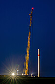 Construction of a Vestas wind turbine in the municipality of Neukirchen