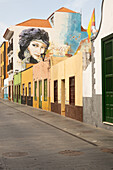Puerto de la Cruz, Hafennähe, Street Art in der Calle Mequinez, Teneriffa, Kanarische Inseln, Spanien