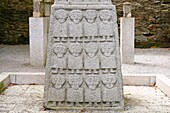 Ireland, County Clare, Moon High Cross, 8th century, base detail 12 Apostles