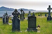 Irland, County Cork, Beara Halbinsel, Friedhof an der Kenmare Bay